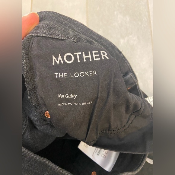 MOTHER The Looker Not Guilty Skinny Jeans Black Size 28 - Picture 7 of 9